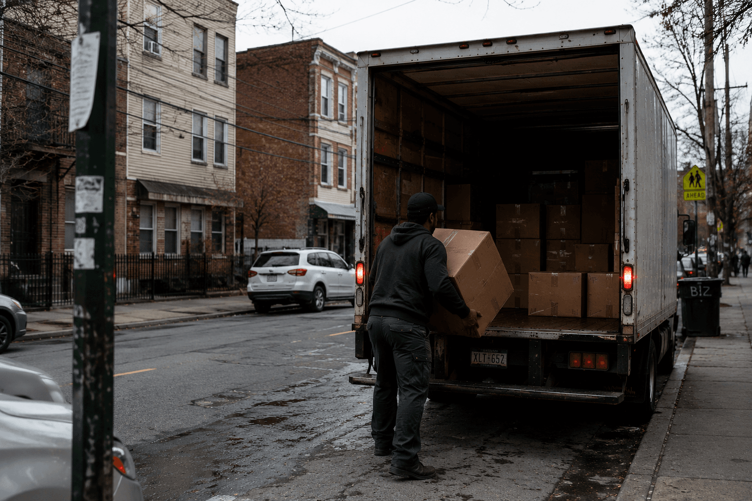 Chamberlain One moving truck on the road